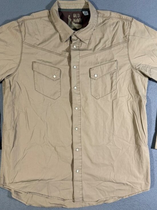 Old Navy Other - Old Navy Mens‎ XXL Western Pearl Snap Shirt Long Sleeve Button Up Casual Cowboy